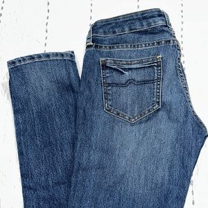 Dark solid size long jeans